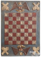 RELIEF CARVED AND PAINTED GAME
