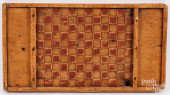 RELIEF CARVED AND PAINTED PINE
