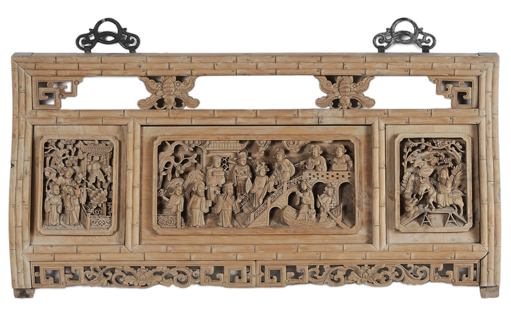 Relief-Carved Architectural Panel