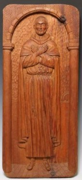 RELIGIOUS CARVED WOOD  ARCHITE