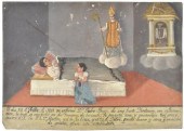 RELIGIOUS EX-VOTO RETABLO, ST
