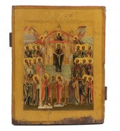 RELIGIOUS ICON, CIRCA 1800 "Th