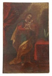 RELIGIOUS OIL PAINTING ST ANTH
