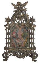 RELIGIOUS PAINTED PANELoil on