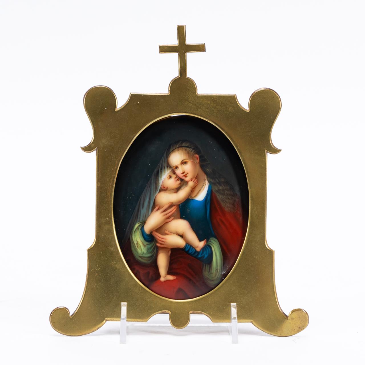 RELIGIOUS PAINTING ON PORCELAIN,