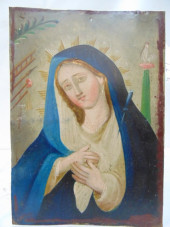 RELIGIOUS PAINTING, RETABLO, P