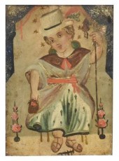 RELIGIOUS RETABLO PAINTING, HO