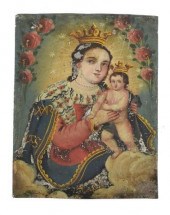 RELIGIOUS RETABLO PAINTING MAD