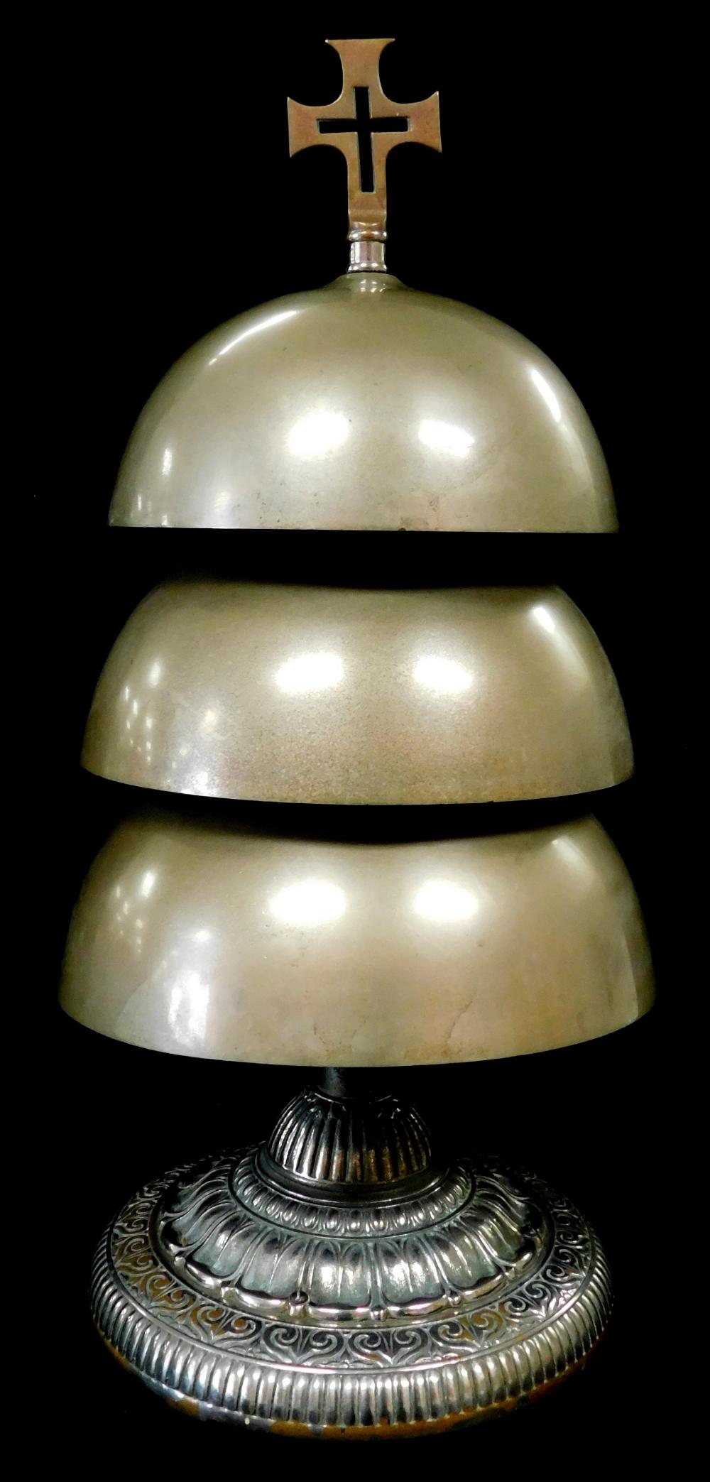 RELIGIOUS THREE TIER BELL GONG ON