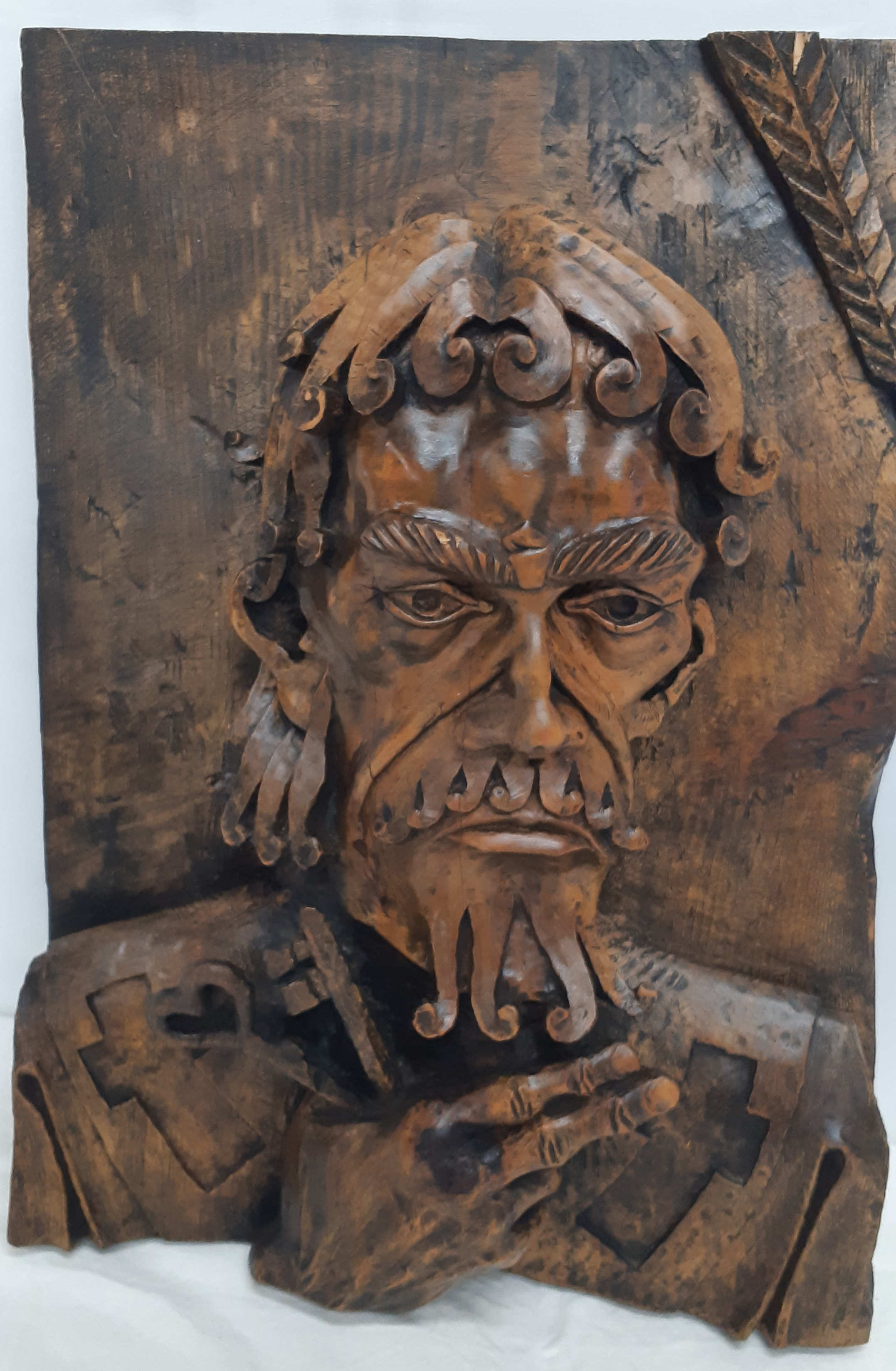 RELIGIOUS WOODEN SCULPTURE OF