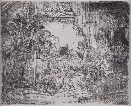 REMBRANDT "ADORATION OF THE