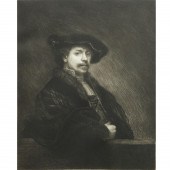 REMBRANDT (AFTER), SELF PORTRA