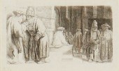 REMBRANDT, ETCHING, JEWS IN TH
