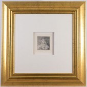 REMBRANDT ETCHING "THE CARD PL