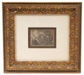 REMBRANDT ETCHING 'THE TRIBUTE