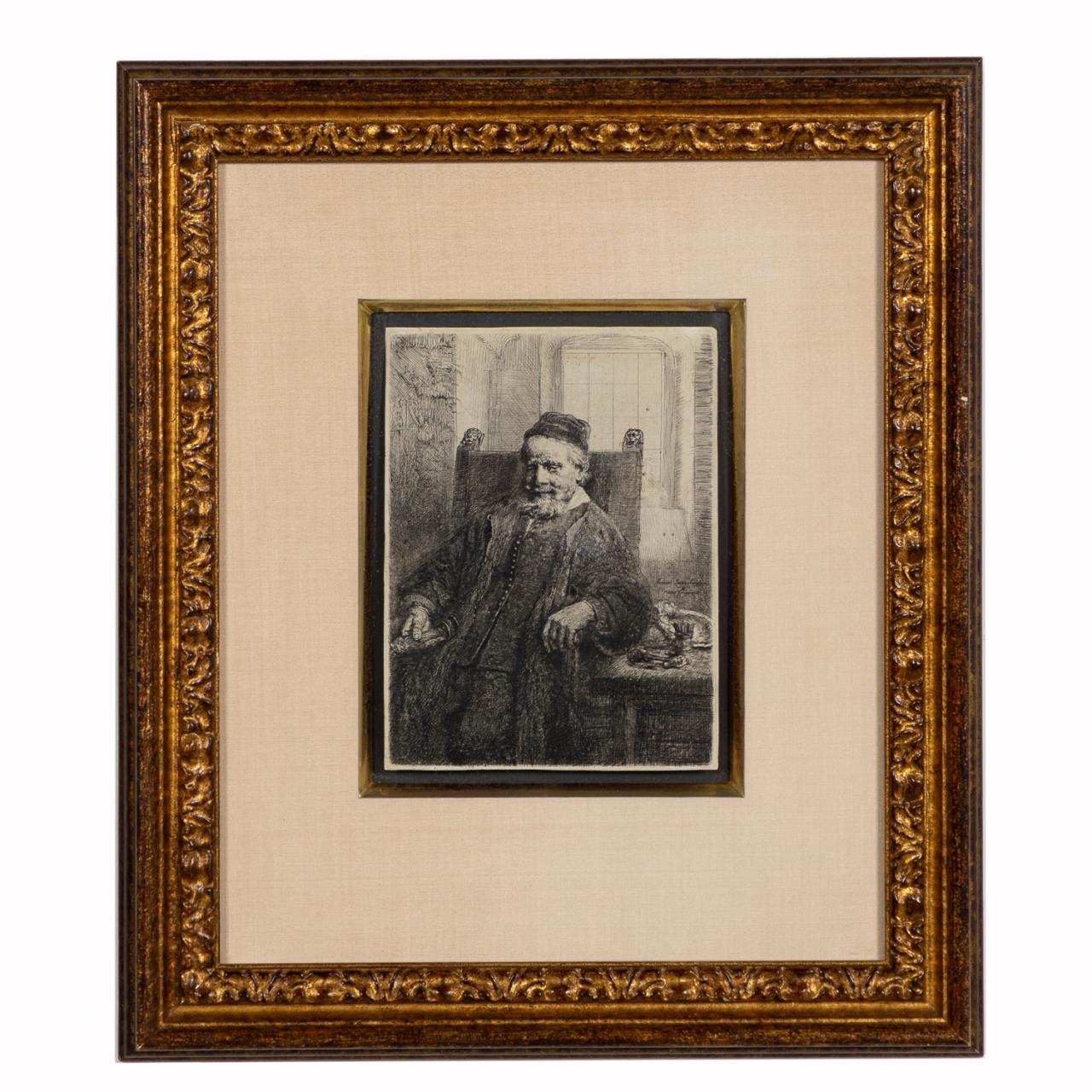 REMBRANDT PORTRAIT ETCHING, "JAN