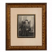 REMBRANDT PORTRAIT ETCHING, "J