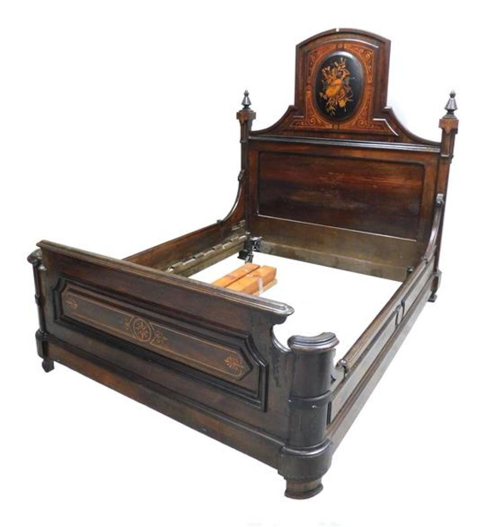 RENAISSANCE REVIVAL BED WITH ORNATE