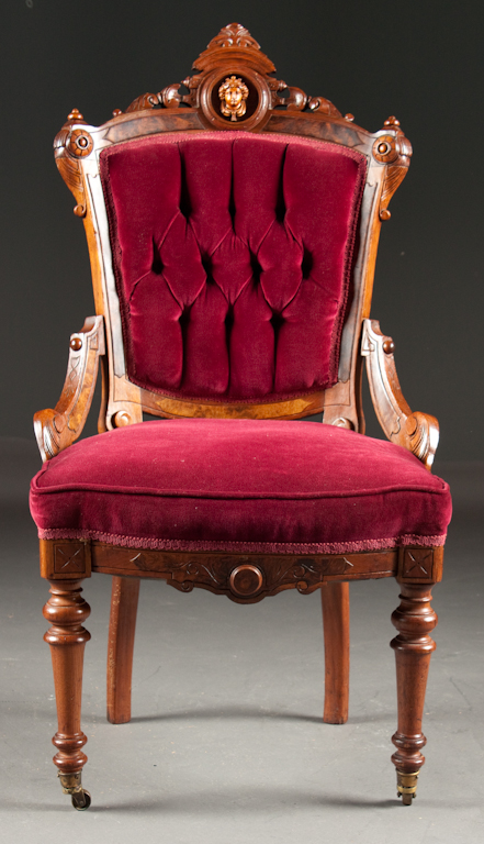 Renaissance Revival burl walnut