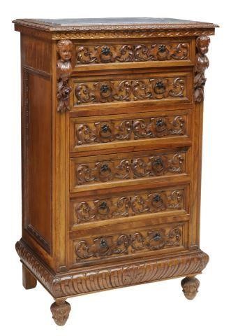 RENAISSANCE REVIVAL CARVED CHEST OF