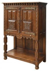 RENAISSANCE REVIVAL CARVED OAK
