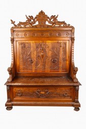 RENAISSANCE REVIVAL CARVED OAK