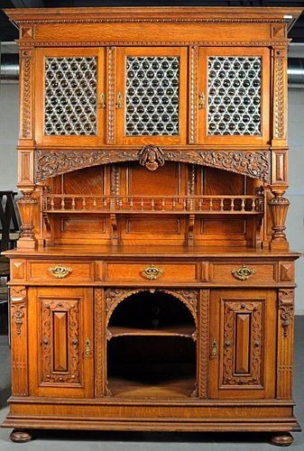 RENAISSANCE REVIVAL CARVED OAK
