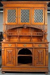 RENAISSANCE REVIVAL CARVED OAK