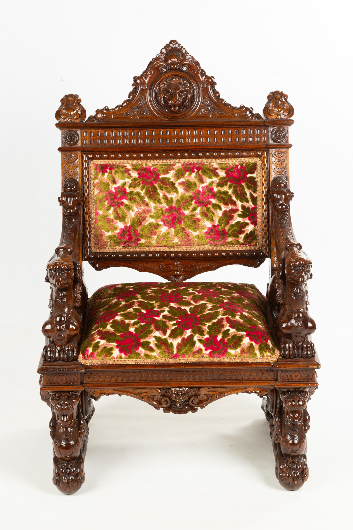 RENAISSANCE REVIVAL CARVED WALNUT