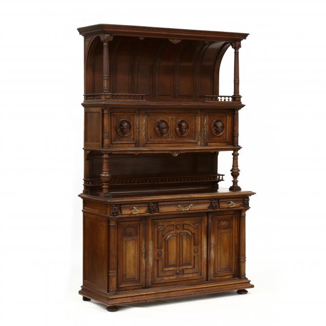 RENAISSANCE REVIVAL CARVED WALNUT