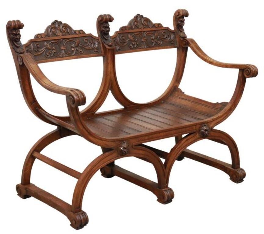 RENAISSANCE REVIVAL CARVED WALNUT
