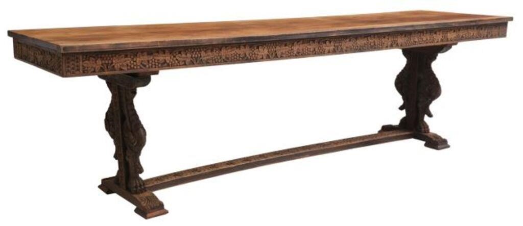 RENAISSANCE REVIVAL CARVED WALNUT