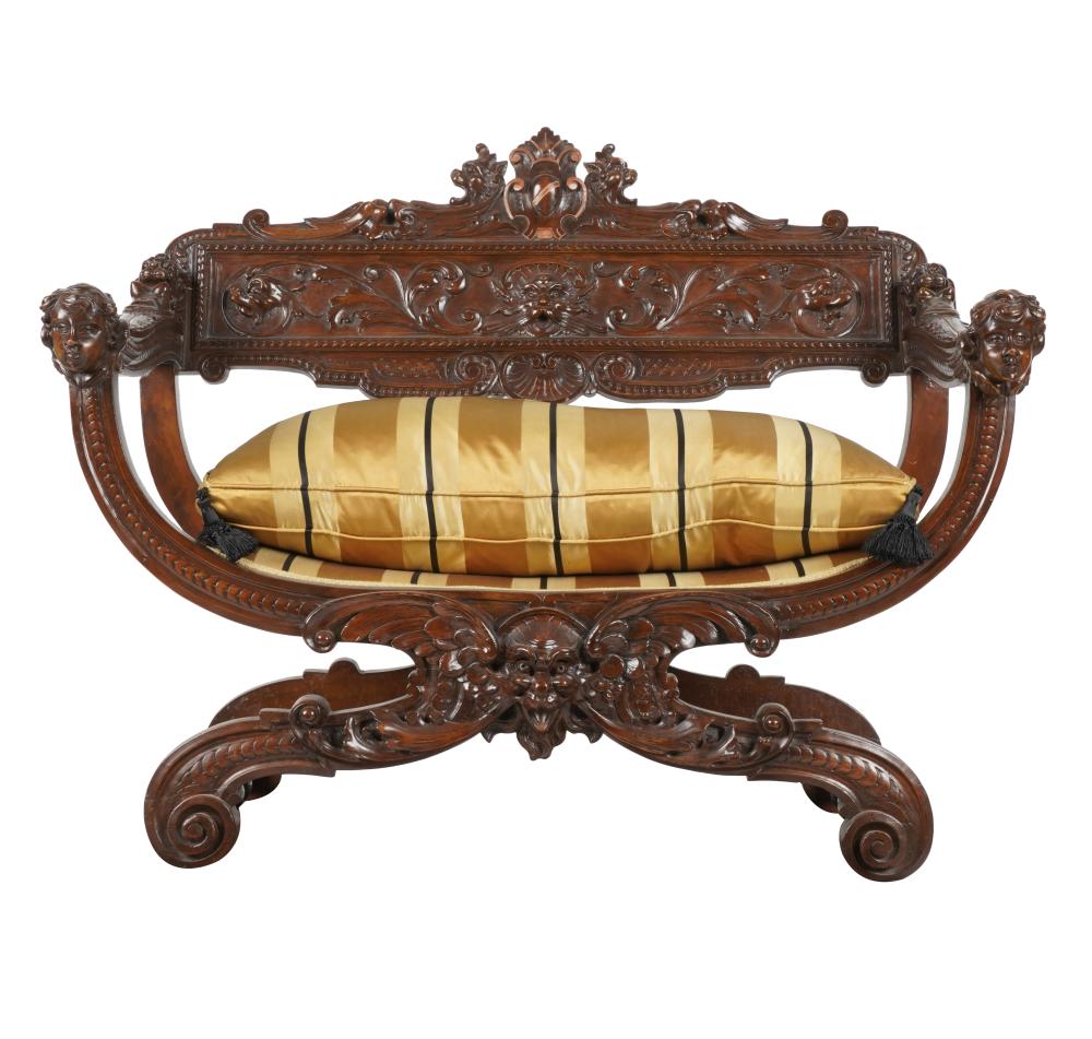 RENAISSANCE REVIVAL CARVED WALNUT