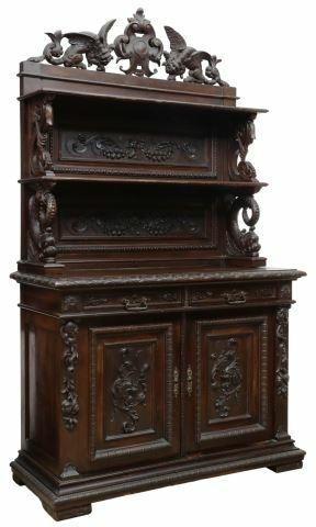RENAISSANCE REVIVAL CARVED WALNUT