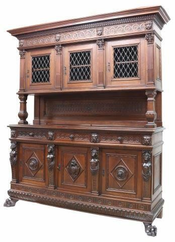 RENAISSANCE REVIVAL CARVED WALNUT