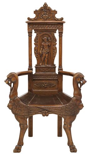 RENAISSANCE REVIVAL FINELY CARVED
