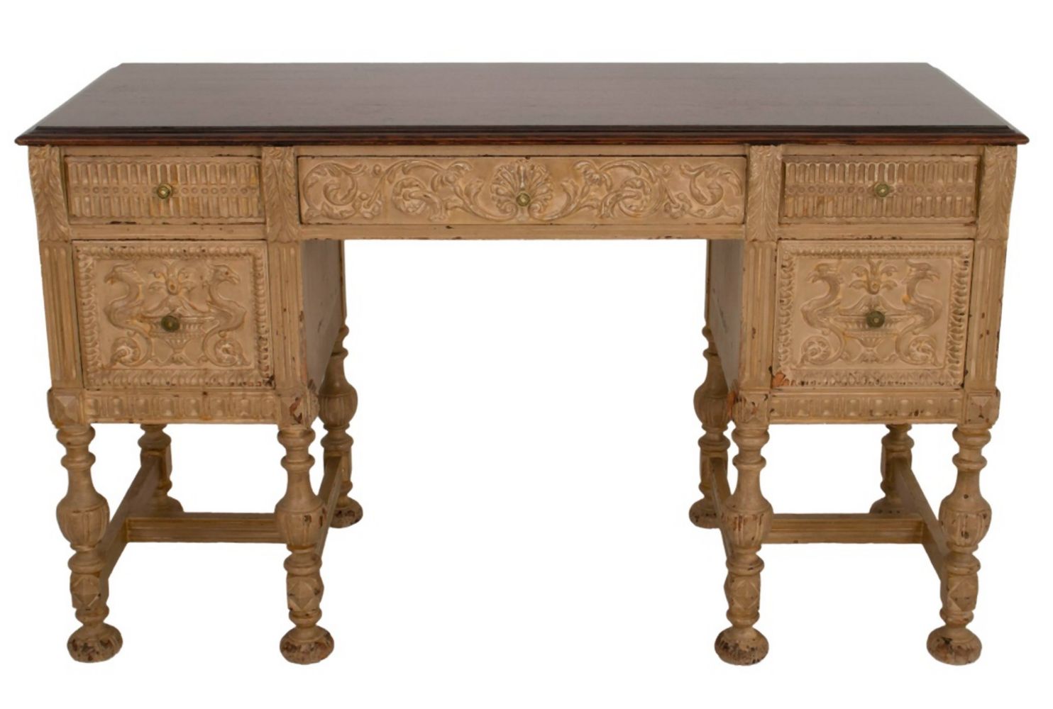 RENAISSANCE REVIVAL KNEEHOLE DESK