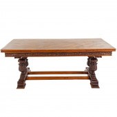 RENAISSANCE REVIVAL OAK DRAW L