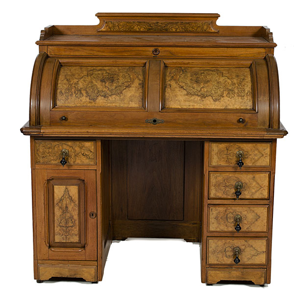 Renaissance Revival Roll Top Desk