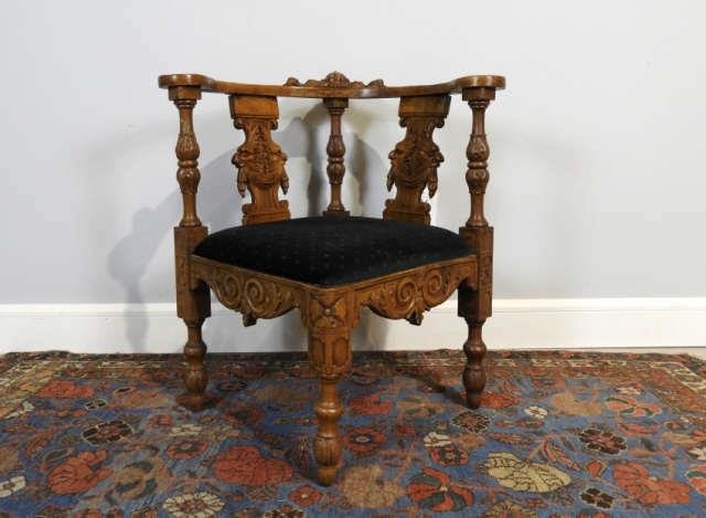 RENAISSANCE REVIVAL WALNUT CORNER