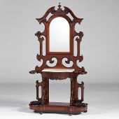 Renaissance Revival Walnut Hal