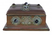 RENAISSANCE STYLE BRASS & AGAT