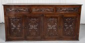 RENAISSANCE STYLE CARVED OAK C