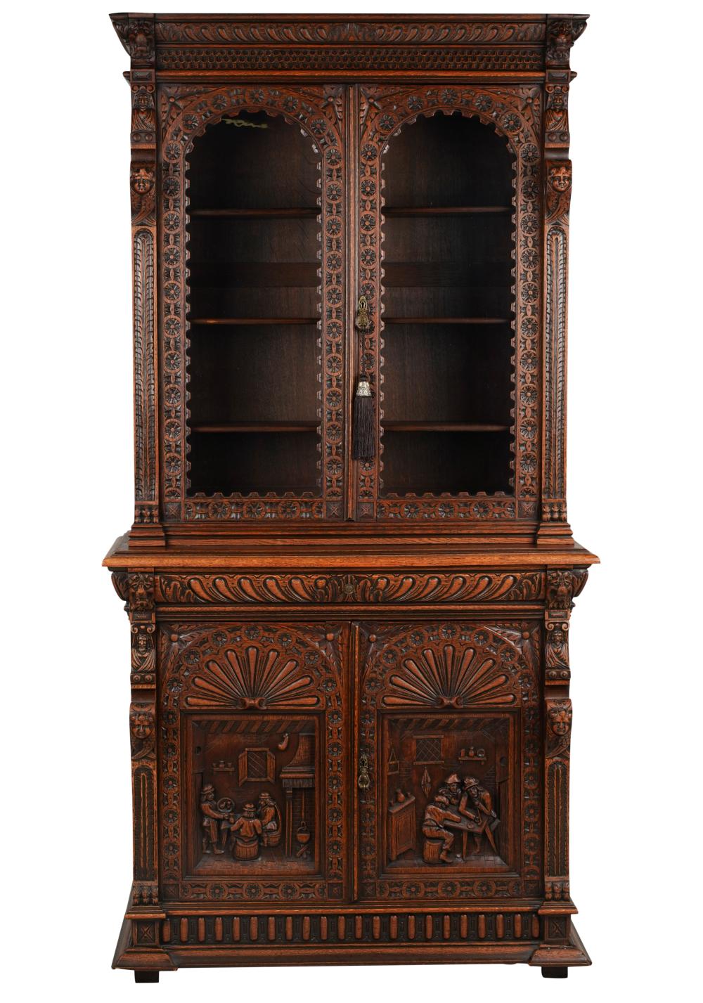 RENAISSANCE STYLE CARVED OAK TWO