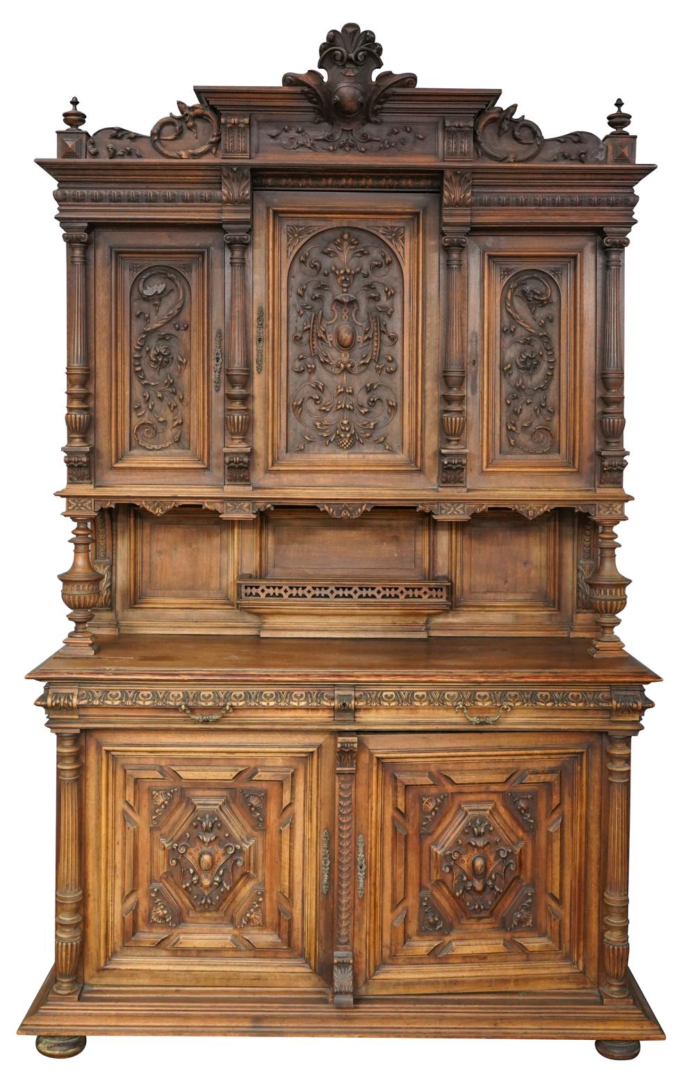 RENAISSANCE-STYLE CARVED WALNUT