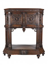 RENAISSANCE STYLE CARVED WALNU