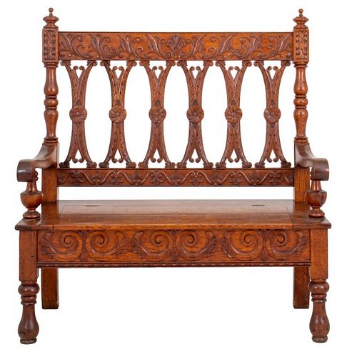 RENAISSANCE STYLE HALL BENCH OR