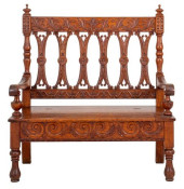 RENAISSANCE STYLE HALL BENCH O