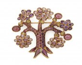 RENÉ BOIVIN 18K GOLD, AMETHYST