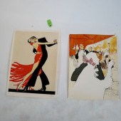 RENE GRUAU: TWO LITHOGRAPHS, U